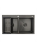 Мойка 78 48 две чаши черный